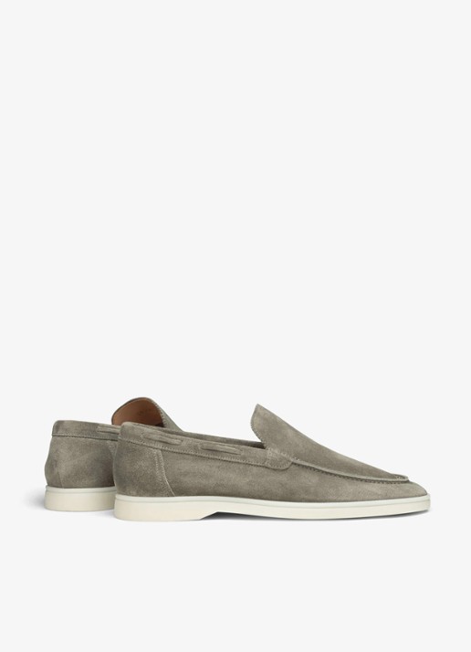Aurélien Yacht loafer van suède - achterkant 3 pistache-340 / lichtgroen