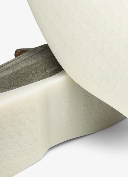 Aurélien Yacht loafer van suède - detail 5 pistache-340 / lichtgroen