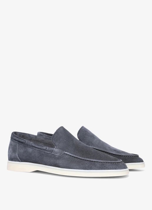 Aurélien Yacht loafer van suède - detail 4 steel blue-400 / blauw