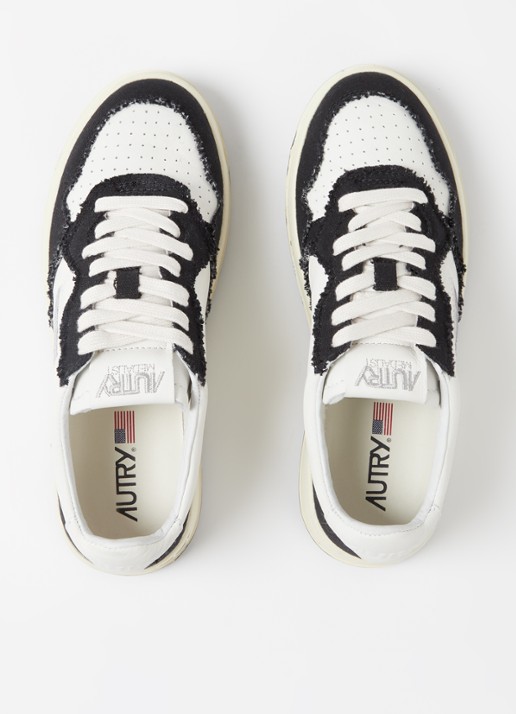 Autry Medalist Low Canvas sneaker van leer - detail 3 zwart