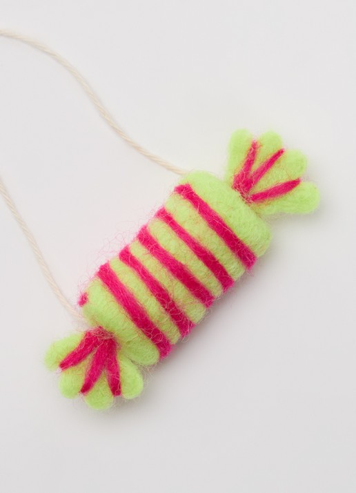 Aveva Cracker kersthanger 3 cm - detail neonroze