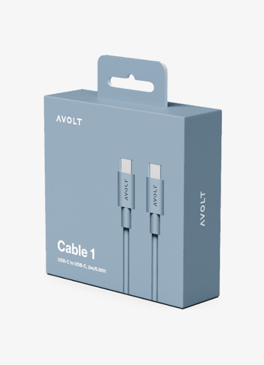 Avolt USB-C to USB-C kabel 100W - 2 meter - detail blauw