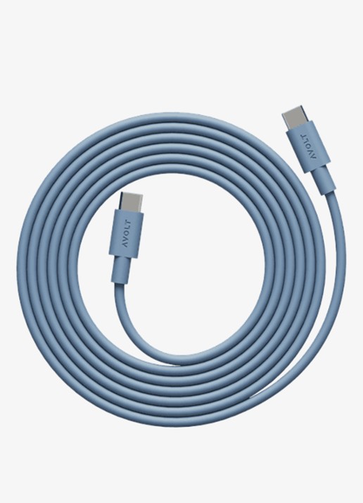 Avolt USB-C to USB-C kabel 100W - 2 meter - voorkant 2 blauw