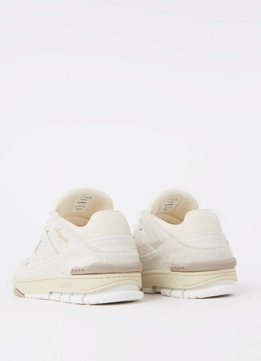 Axel Arigato Area Lo sneaker van leer met suède details - achterkant 6 gebroken wit