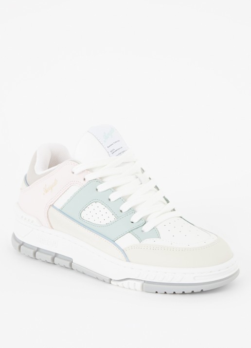 Axel Arigato Area Lo sneaker van leer  - voorkant zeegroen