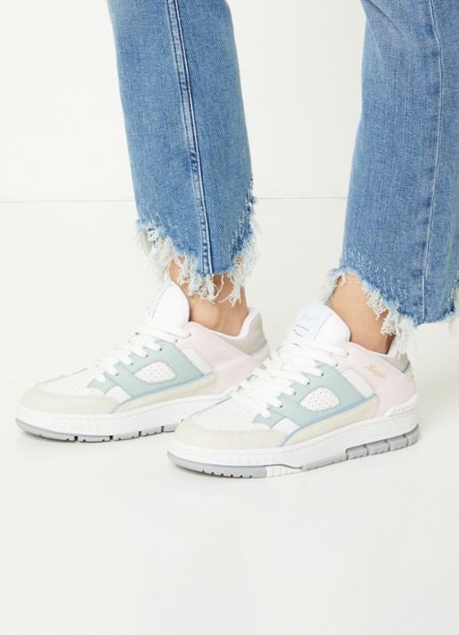 Axel Arigato Area Lo sneaker van leer  - voorkant 2 zeegroen