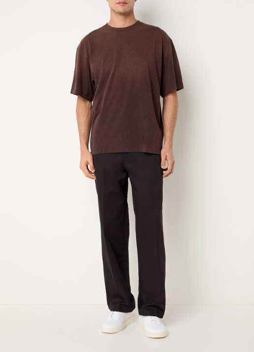 Axel Arigato Bubble T-shirt met backprint - voorkant 4 donkerbruin