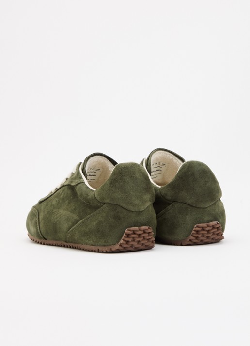 Axel Arigato Daze Runner sneaker van suède - achterkant 2 donkerkhaki