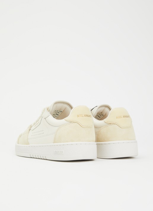 Axel Arigato Dice Lo sneaker van leer met suède details - achterkant lichtgeel