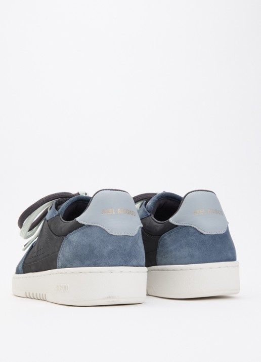 Axel Arigato Dice Lo sneaker van nubuck met suède details - achterkant 5 staalblauw