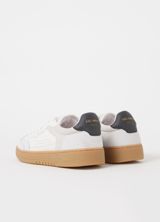 Axel Arigato Dice-T-Toe sneaker van leer met suède details - achterkant 3 gebroken wit