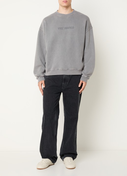 Axel Arigato Distort sweater met logo - voorkant 3 grijs
