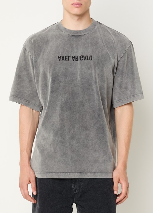 Axel Arigato Distort T-shirt met logoprint - detail 4 zwart