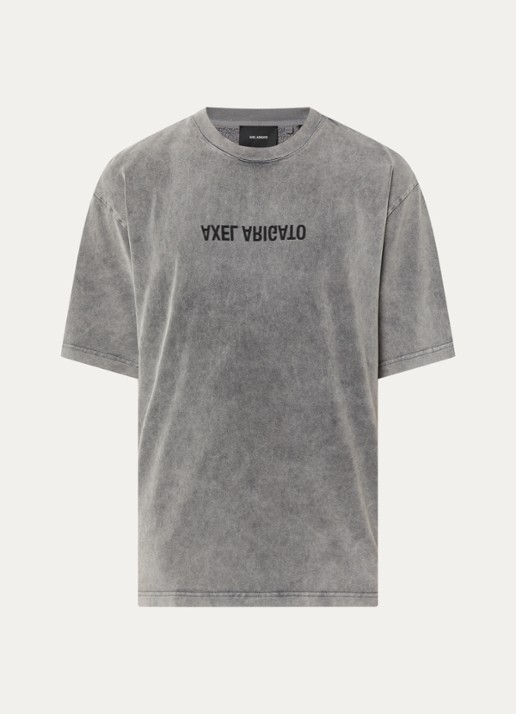 Axel Arigato Distort T-shirt met logoprint - voorkant zwart
