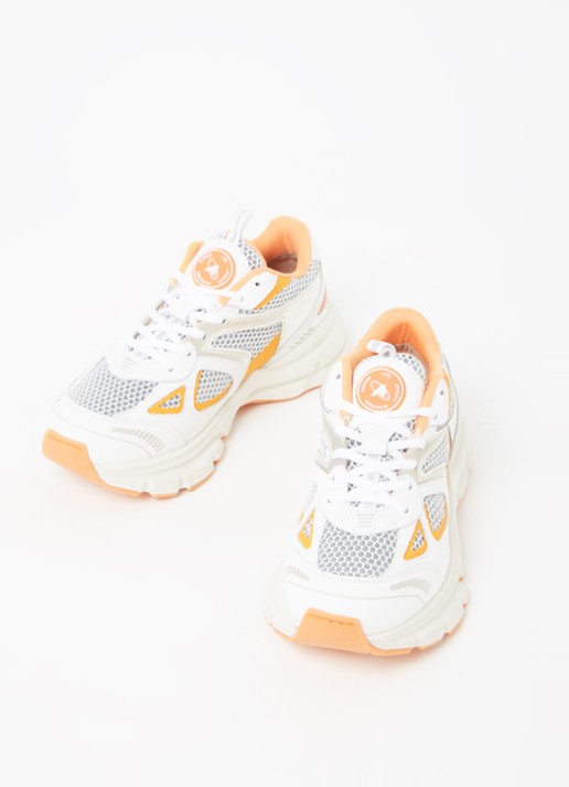 Axel Arigato Marathon Runner sneaker met kalfsleren details - detail 2 oranje