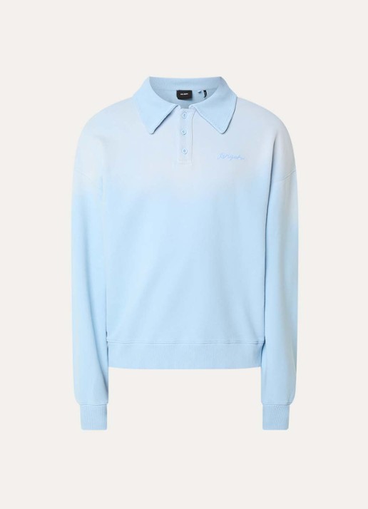 Axel Arigato Maze sweater met logoborduring - voorkant 3 lichtblauw