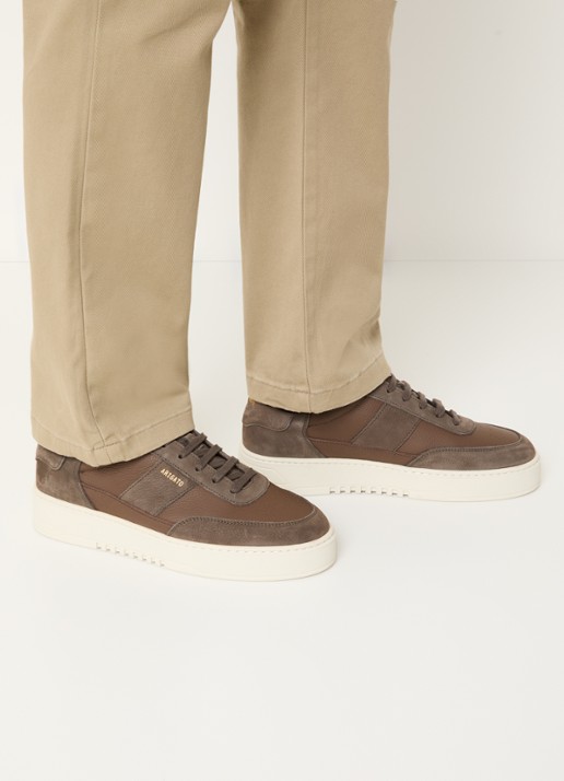 Axel Arigato Orbit Vintage sneaker van nubuck met leren details - voorkant 5 bruin
