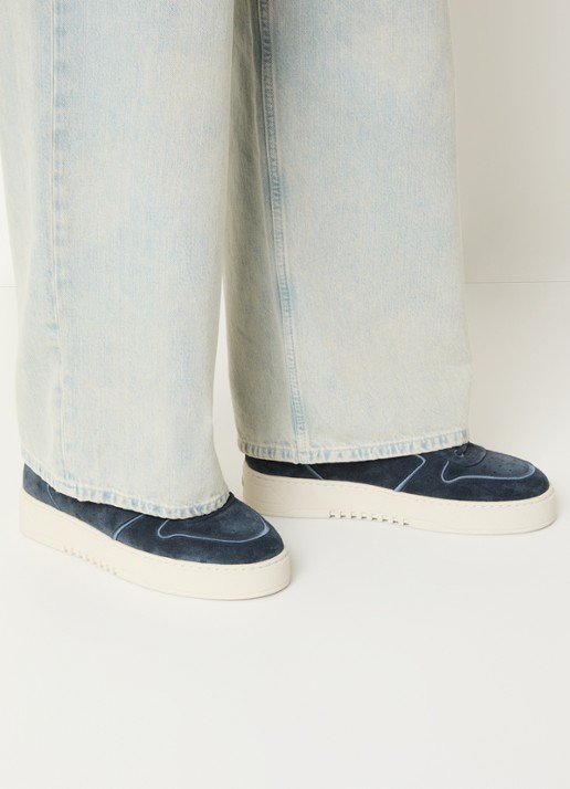 Axel Arigato Orbit Vintage sneaker van suède - voorkant 3 donkerblauw