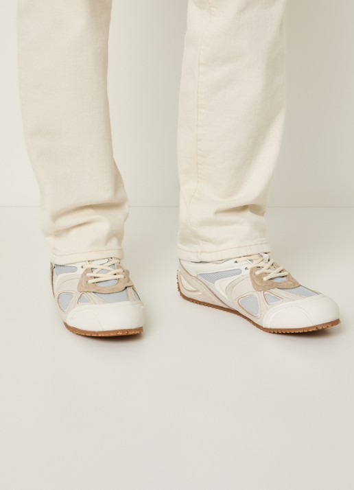 Axel Arigato Slow Runner sneaker met suède details - voorkant 6 gebroken wit