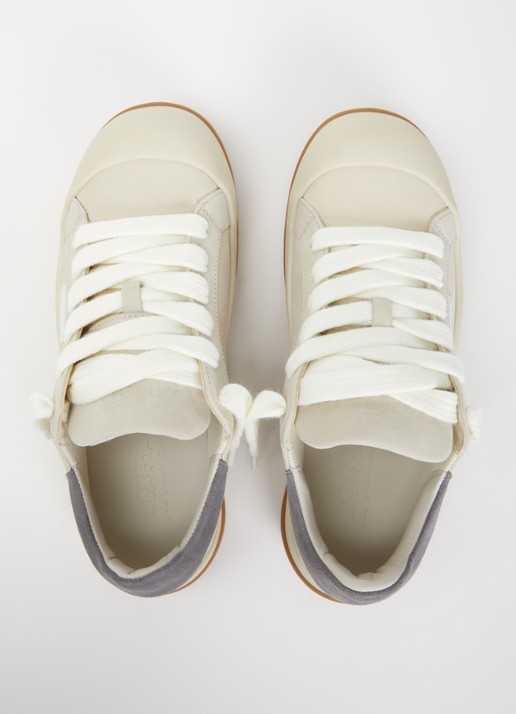 Axel Arigato Squish sneaker van nubuck met suède details - detail 4 beige