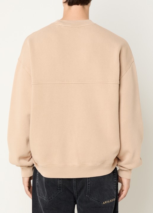 Axel Arigato Sweater met logoborduring - achterkant 3 camel