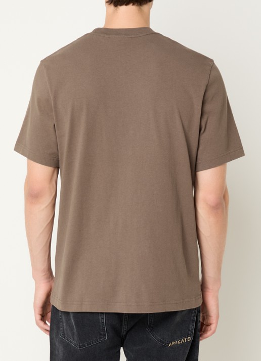 Axel Arigato T-shirt met logo - achterkant bruin