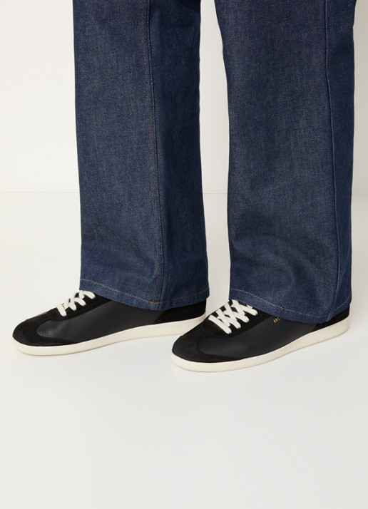 Axel Arigato Zane sneaker van leer met details van suède  - voorkant 6 zwart
