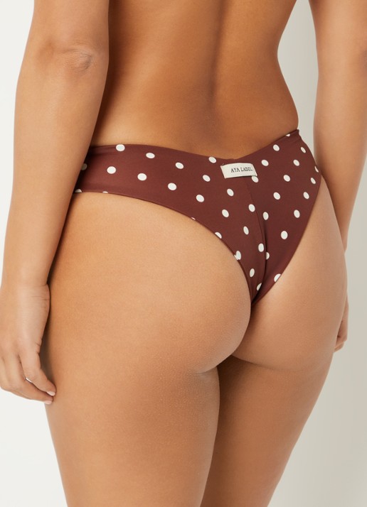 Aya Label The Aphrodite tanga bikinislip - achterkant 3 hazelnootbruin