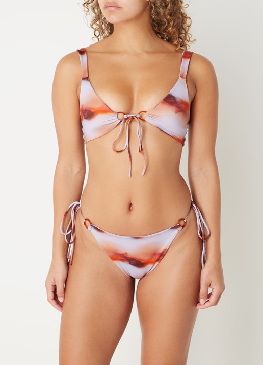 Aya Label The Athena bikinislip met print - voorkant 5 lila