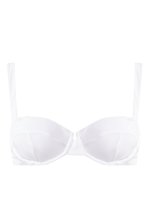 Aya Label The Clio balconette bikinitop met beugel en uitneembare vulling - voorkant wit