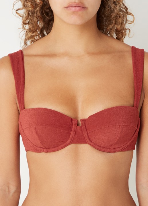 Aya Label The Clio balconette bikinitop met beugel en uitneembare vulling - detail 3 steenrood