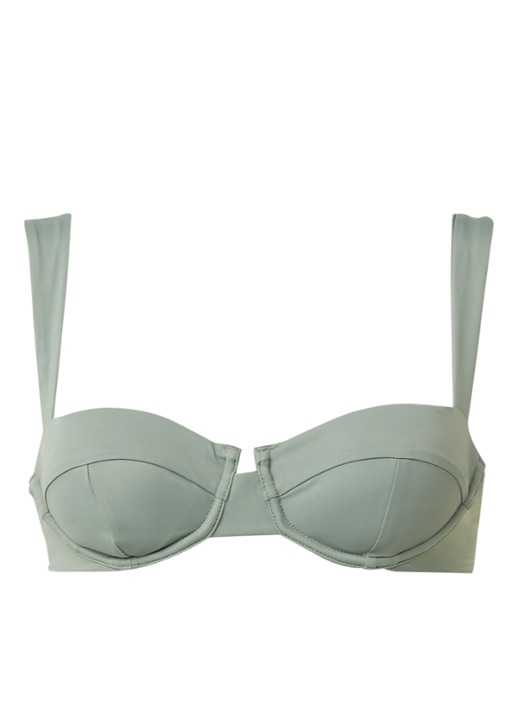 Aya Label The Clio balconette bikinitop met beugel en uitneembare vulling - voorkant lichtgroen
