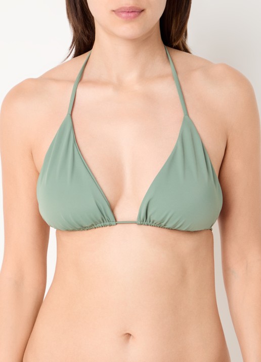 Aya Label The Iris triangel bikinitop met uitneembare vulling - detail 2 olijfgroen