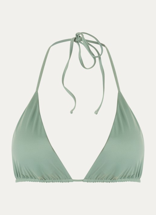 Aya Label The Iris triangel bikinitop met uitneembare vulling - voorkant olijfgroen
