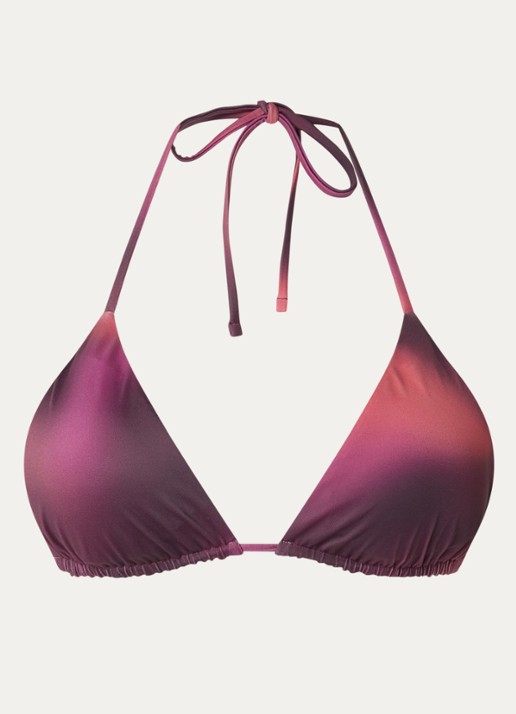 Aya Label The Iris triangel bikinitop met uitneembare vulling - voorkant 3 aubergine