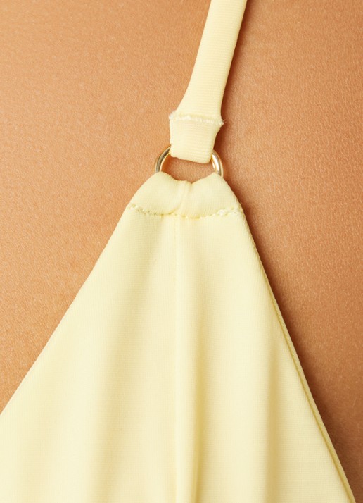 Aya Label The Melia triangel bikinitop met uitneembare vulling - detail 2 lichtgeel