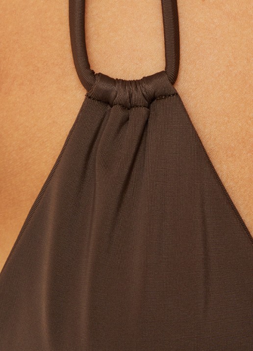 Aya Label The Rhea triangel bikinitop met uitneembare vulling - detail 5 donkerbruin