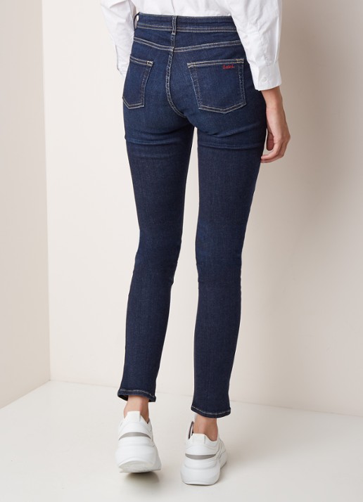 Ba&sh Aimi mid waist skinny jeans - achterkant 5 indigo