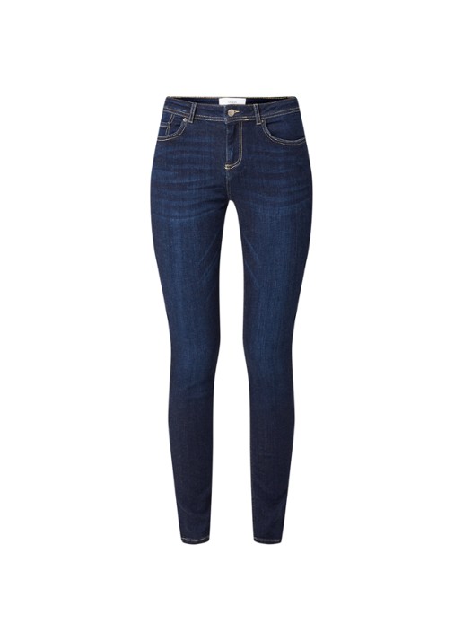 Ba&sh Aimi mid waist skinny jeans - voorkant 3 indigo