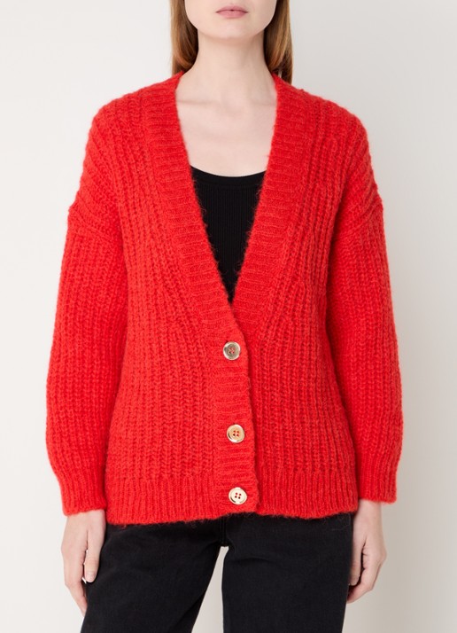 ba&sh Baba grofgebreid vest in alpaca wolblend