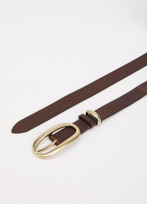 ba&sh Bastian riem van leer - detail bruin