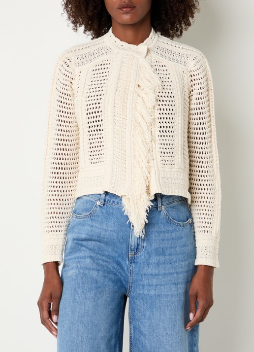 ba&sh Bianca grofgebreid vest met ronde hals