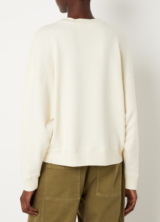 ba&sh Brad sweater met logo - achterkant 2 gebroken wit