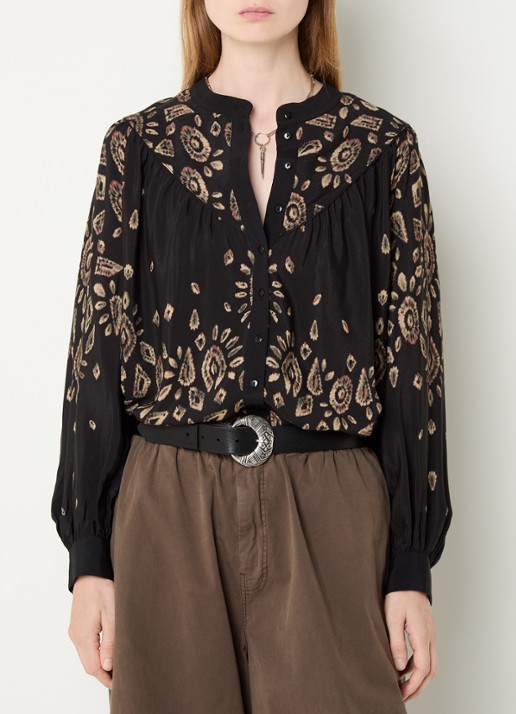 ba&sh Brava blouse met print - detail zwart