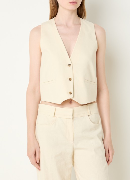 ba&sh Caela gilet in linnenblend