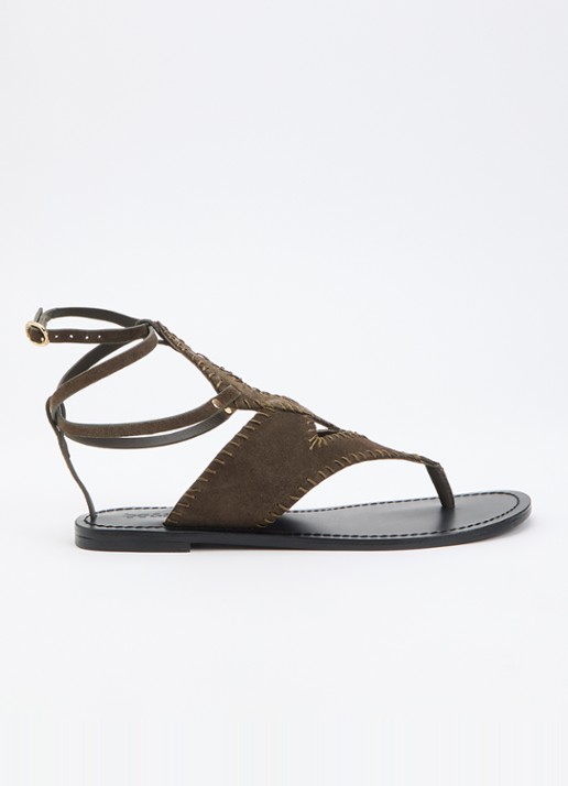 ba&sh Capri sandaal van suède