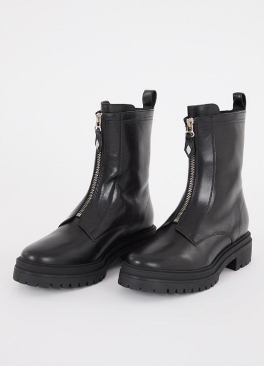 ba&sh Carl biker boot van leer - detail 7 zwart