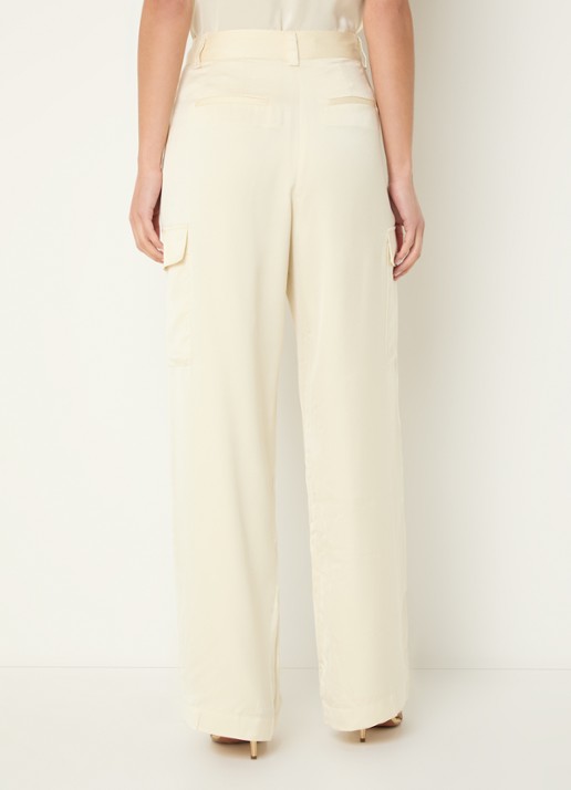 ba&sh Cary high waist loose fit pantalon met steekzakken - achterkant 4 lichtgeel