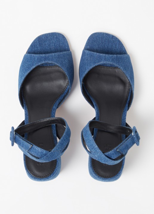 ba&sh Cassie sandalette van denim - detail 4 indigo