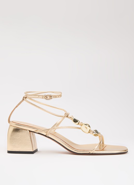 ba&sh Caya sandalette van lamsleer